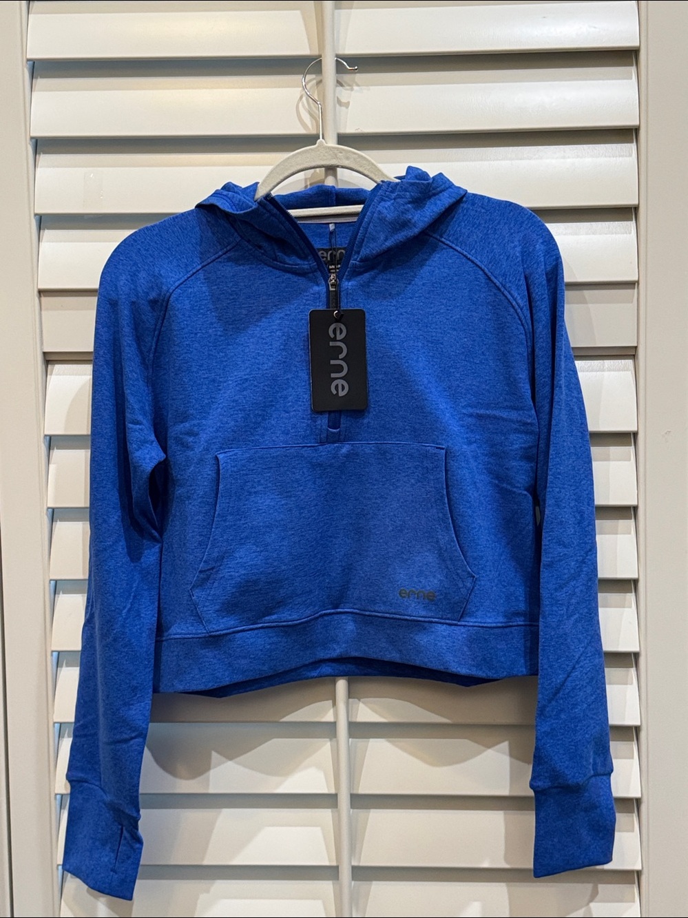 Erne Malibu Half-Zip Cropped Hoodie